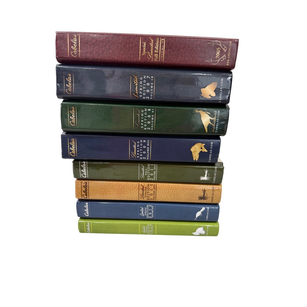Cabelas Limited Edition Hardcover Catalog Lot 2005-2012 50th Anniversary 8 Books